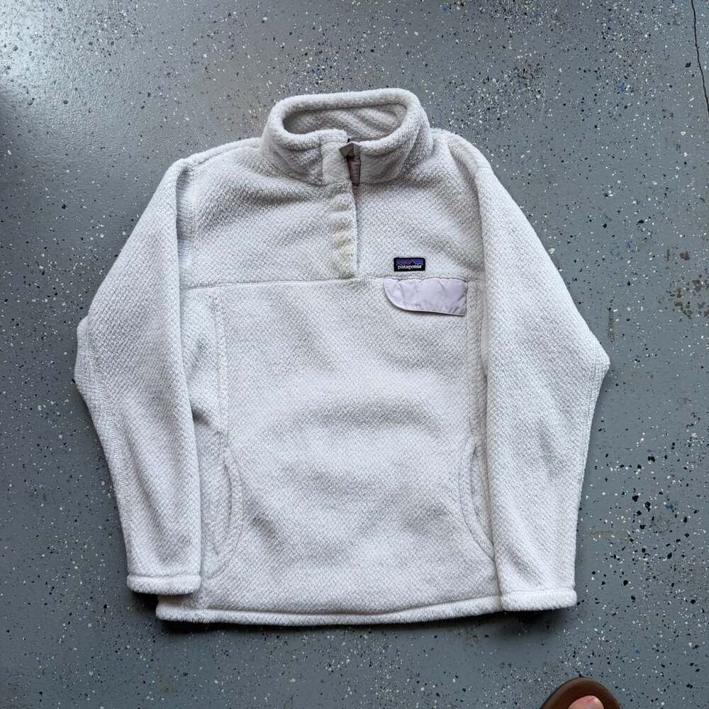 Patagonia Re-Tool Snap-T Fleece Pullover Size Womens XL White